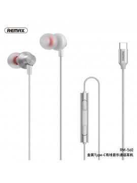 REMAX RM-560 Metal Wired Earphone for Type-C White