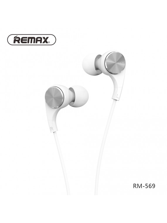 REMAX RM-569 Wired Earphone White