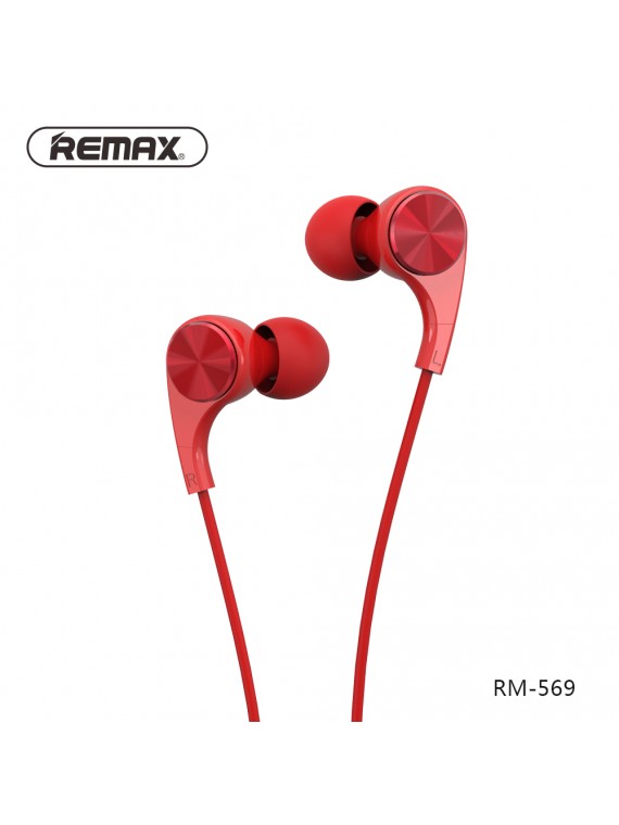 REMAX RM-569 Wired Earphone Red