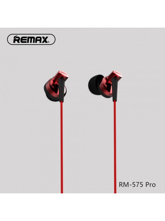 REMAX RM-575 Pro Stereo Metal Earphone Red