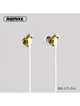 REMAX RM-575 Pro Stereo Metal Earphone Gold