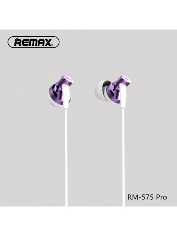 REMAX RM-575 Pro Stereo Metal Earphone Purple
