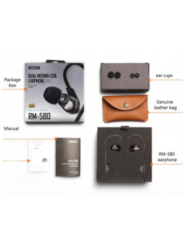REMAX RM-580 Double Moving-coil Earphone Black