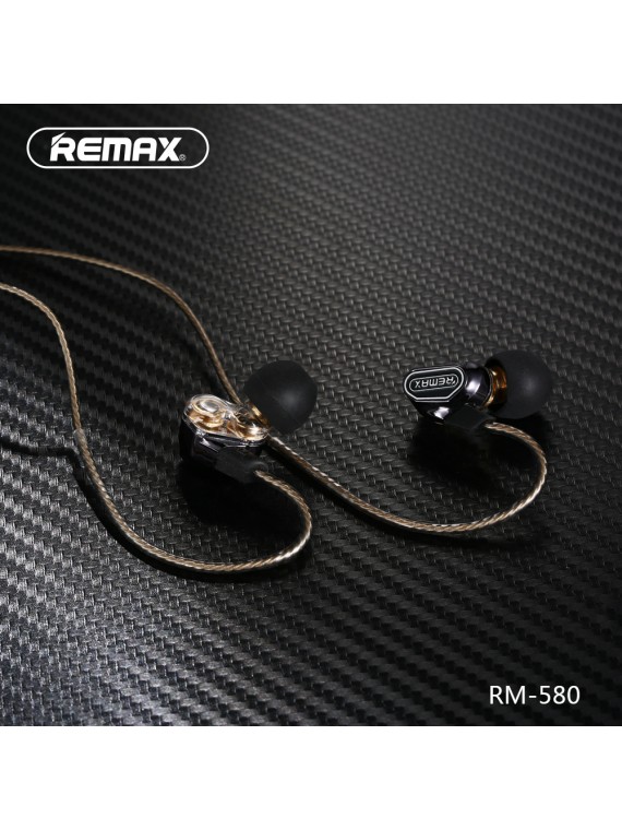 REMAX RM-580 Double Moving-coil Earphone Black
