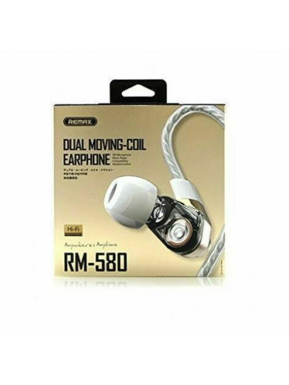 REMAX RM-580 Double Moving-coil Earphone Gold