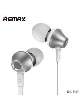 REMAX RM-610D Earphone With Mic Volume Control silver