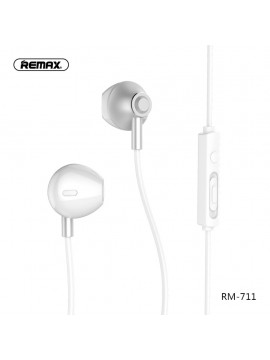REMAX RM-711 Wired Earphhone Silver