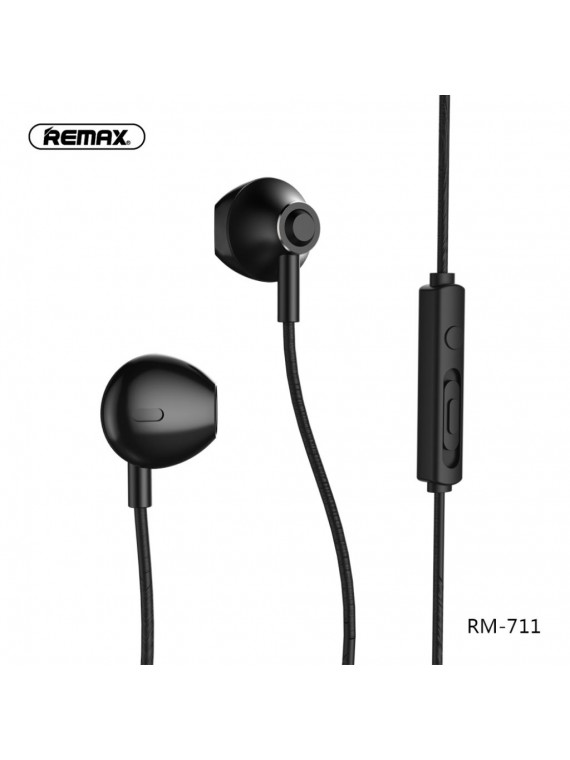 REMAX RM-711 WIRED EARPHONE BLACK