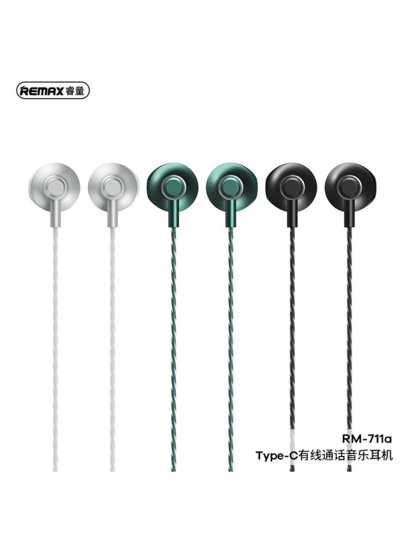 REMAX RM-711A WIRED EARPHONE  BLACK