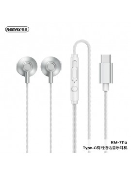 REMAX RM-711A WIRED EARPHONE SILVER