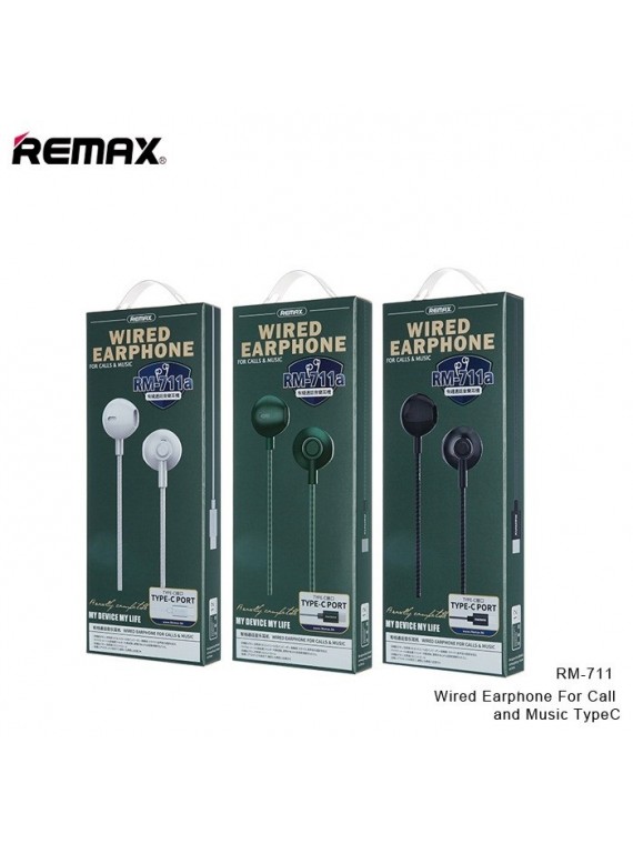 REMAX RM-711A WIRED EARPHONE  BLACK