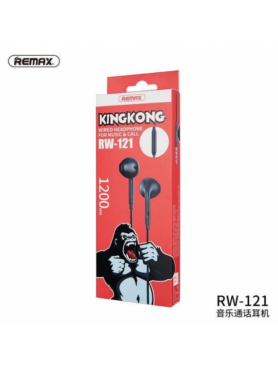 REMAX RW-121 WIRED EARPHONE BLACK