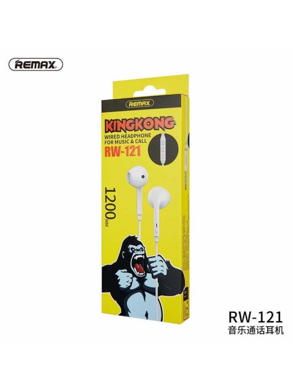 REMAX RW-121 WIRED EARPHONE WHITE