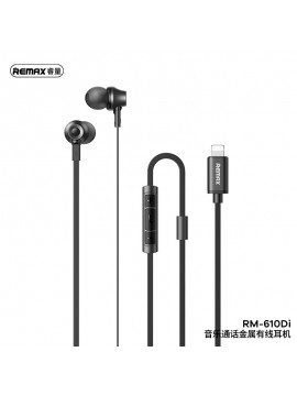 REMAX RM-610Di Metal Wired Earphone Music & Call For Iphone Tarnish