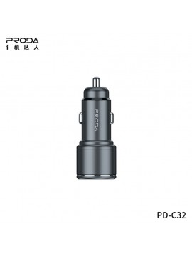 PRODA PD-C32 Gerry Series 18W Fast Car Charger black