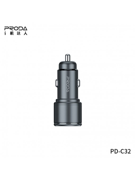 PRODA PD-C32 Gerry Series 18W Fast Car Charger black