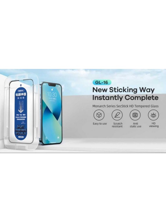 REMAX GL-16 Monarch Series SecStick HD tempered Glass Iphone12 pro 6.1
