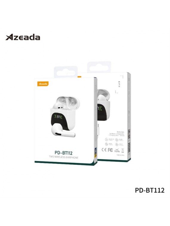 PRODA PD-BT112 Lingcon 4th mini TWS Earbuds with Digital Display white
