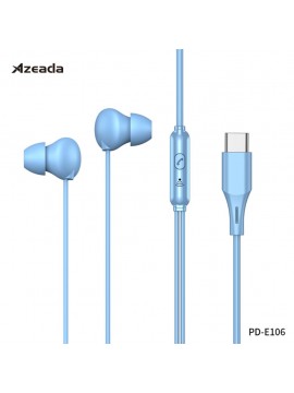 PRODA PD-E106 Aiyue in-ear sleeping wired earphone (Type-C port) blue