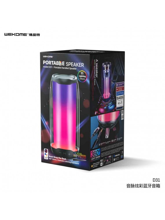 WK D31 Bluetooth Speaker w/ Light Black
