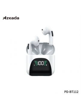 PRODA PD-BT112 Lingcon 4th mini TWS Earbuds with Digital Display white