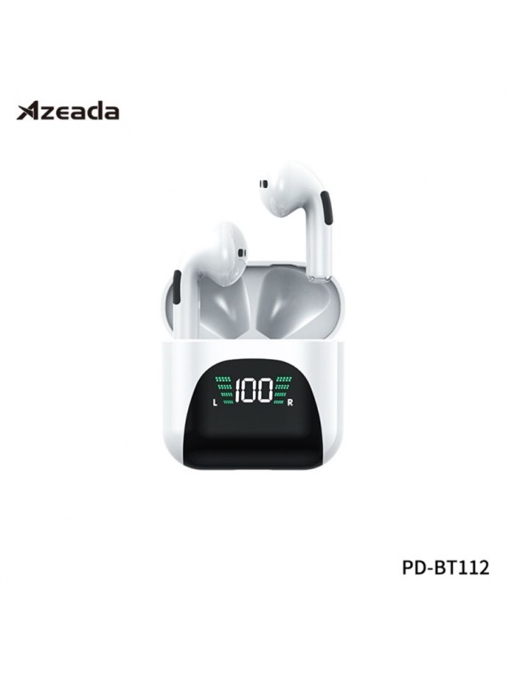 PRODA PD-BT112 Lingcon 4th mini TWS Earbuds with Digital Display white