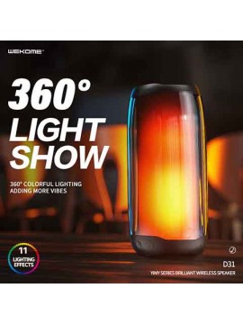WK D31 Bluetooth Speaker w/ Light Black