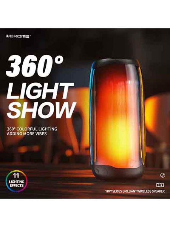 WK D31 Bluetooth Speaker w/ Light Black